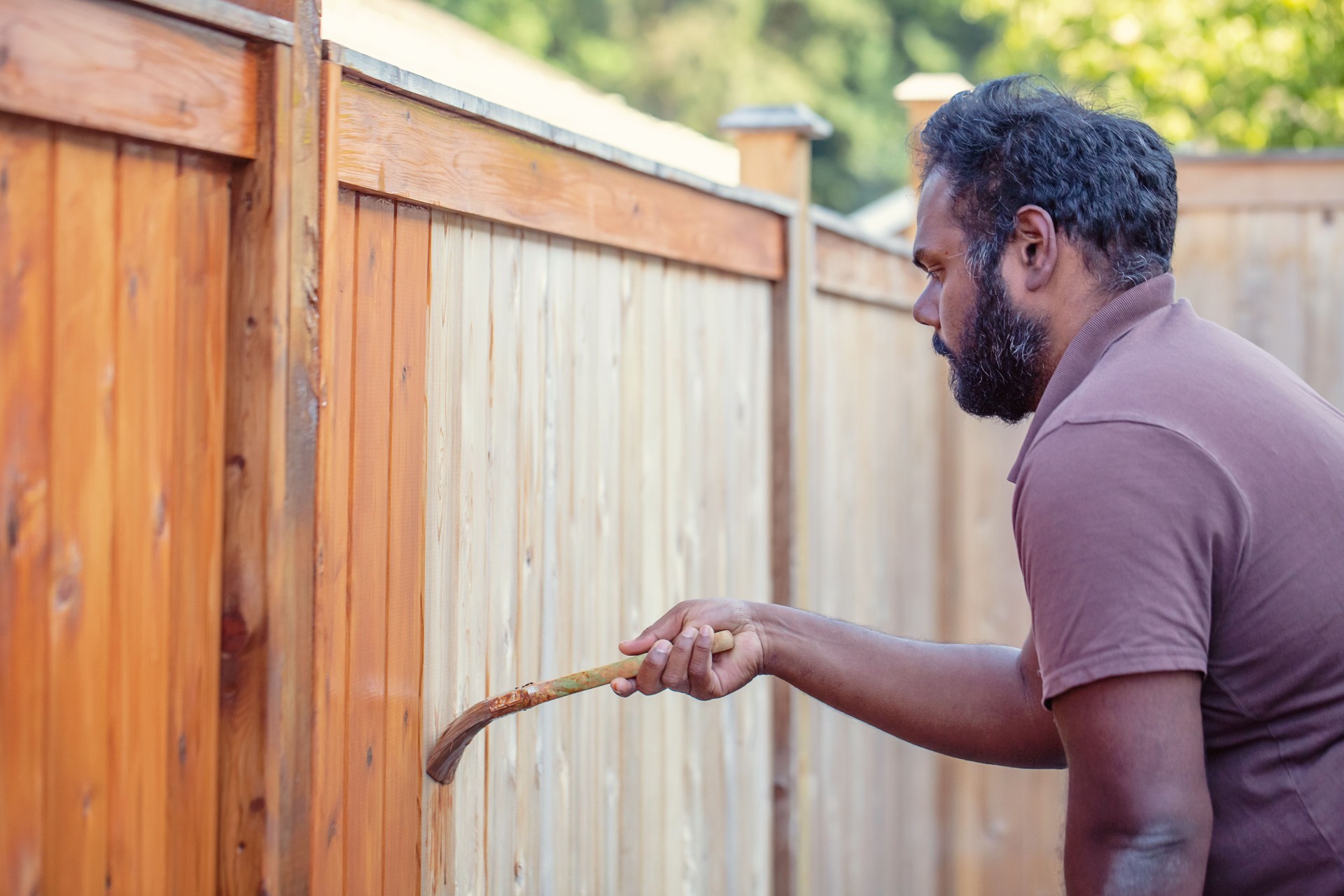 Staining the Fence